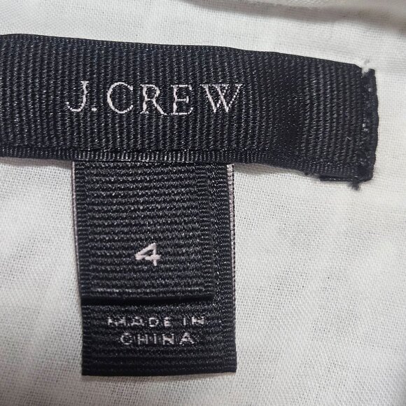 J. Crew Womens White Textured Bell Sleeve Dress Size 4 Cotton - Picture 3 of 16